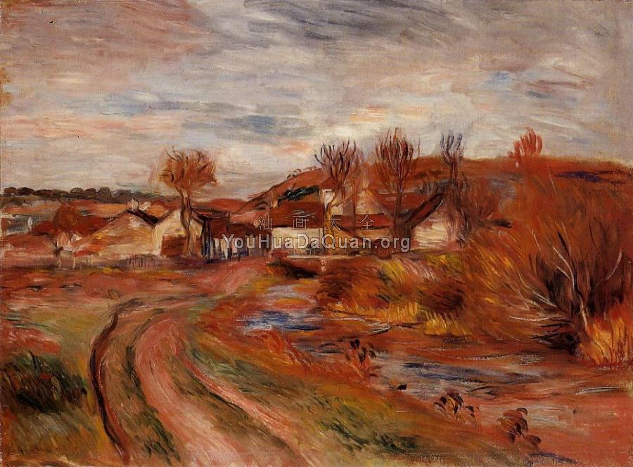 Landscape in Normandy - 皮埃尔·奥古斯特·雷诺阿